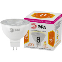 Лампа светодиодная Эра GU5.3 8W 2700K LED Lense MR16-8W-827-GU5.3 Б0054938