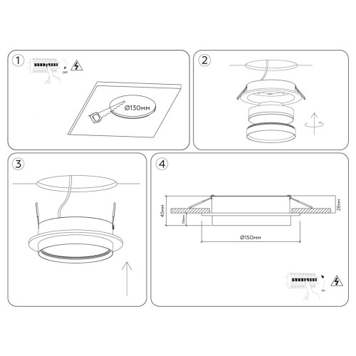 Встраиваемый светильник Ambrella Light Techno Spot Standard Tech TU5015