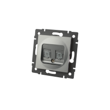 Механизм компьютерной розетки двойной Arlight SCT-MPC2-PL-GR-V (RJ-45, CAT6) 049851