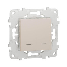 Выключатель двухклавишный Schneider Electric Unica New NU521144N