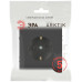 Розетка Эра Arktik 16-2102-05 с заземлением 2P+E Schuko со шторками 16А-250В антрацит Б0070428