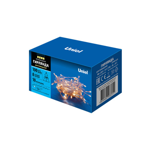 Светодиодная гирлянда Uniel (UL-00007200) теплый белый ULD-S1000-100/DTA Warm White IP20