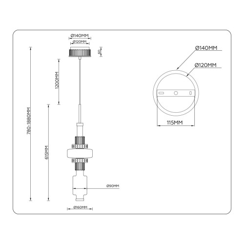 Подвесной светильник Ambrella Light High Light Ceramo Modern LH53121