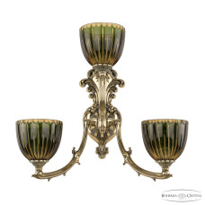 Бра Bohemia Ivele Crystal Verona 7211B15/2+1/210 GB P1 U Amber-Green/H-1K