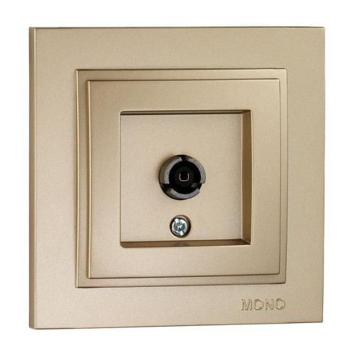 Розетка TV концевая с экраном Mono Electric Despina титан 102-222205-138