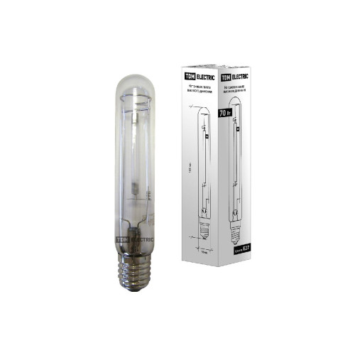 Лампа натриевая высокого давления TDM Electric E27 70W 2100K прозрачная SQ0325-0001
