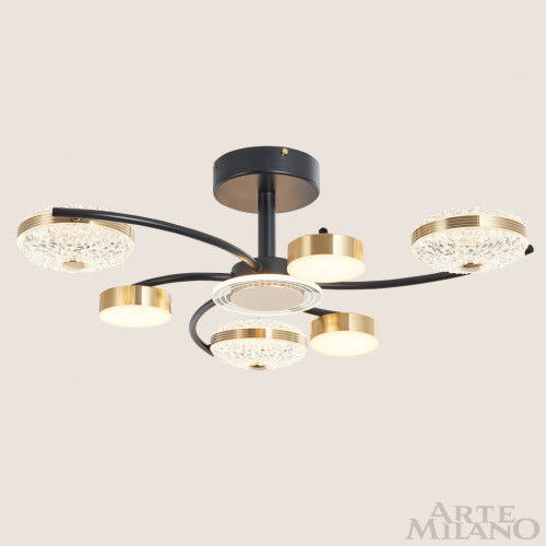 Потолочная люстра Arte Milano Ferrara 279169/3+3 BK/GD