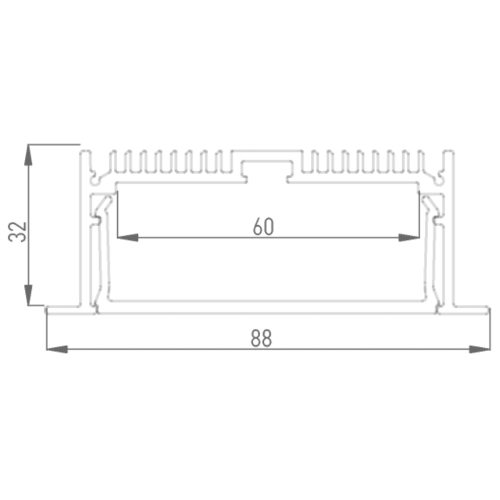 Профиль алюминиевый DesignLed LE.8832 001080
