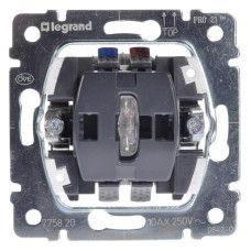 Переключатель одноклавишный на 2 направления Legrand Galea Life 10A 250V с подсветкой 775820