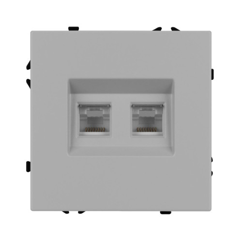 Механизм сдвоенной компьютерной розетки Arlight SCT-NOBE-MPC2-SFPL-IS (RJ-45, CAT6) 059451