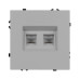 Механизм сдвоенной компьютерной розетки Arlight SCT-NOBE-MPC2-SFPL-IS (RJ-45, CAT6) 059451