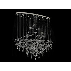Подвесная люстра Newport 8220/140 С oval chrome, silver glass М0071480