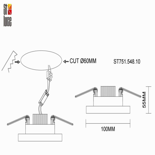 Встраиваемый светильник ST Luce ST751 ST751.548.10
