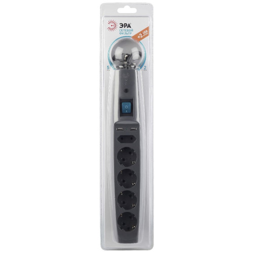 Сетевой фильтр Эра SFU-5es-2m-B C0043326