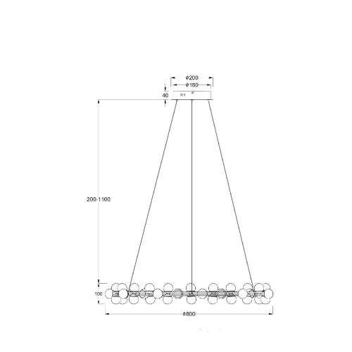 Подвесная люстра Maytoni Tessara MOD081PL-L60G3K