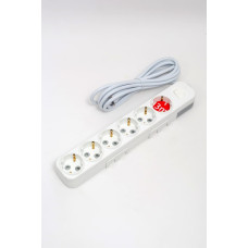 Удлинитель с/з 6вх с защитными шторками с включателем ELBI Myra 527-010203-612