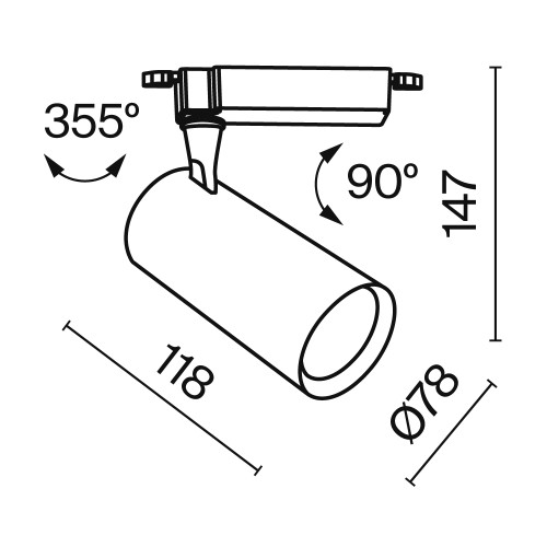 Трековый светильник Maytoni Technical Vuoro TR003-1-10W4K-S-W