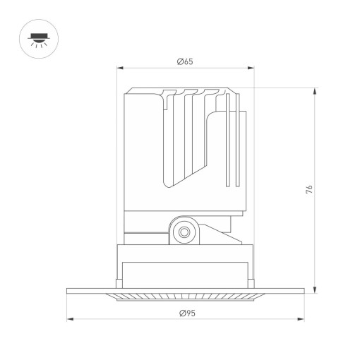 Встраиваемый светильник даунлайт Arlight MS-ARADO-TRIMLESS-R65-9W Warm3000 (WH-WH, 24 deg, 230V) (IP20 Металл) 058774 Встраиваемый светильник даунлайт Arlight MS-ARADO-TRIMLESS-R65-9W Warm3000 (WH-WH, 24 deg, 230V) (IP20 Металл) 058774