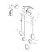 Подвесной светильник Lumien Hall Livin LH8028/5P-BK-SGD-PBK