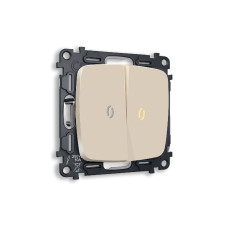 Комплект механизма 2-кл выключателя с подсветкой Ambrella Volt Omega MO324010