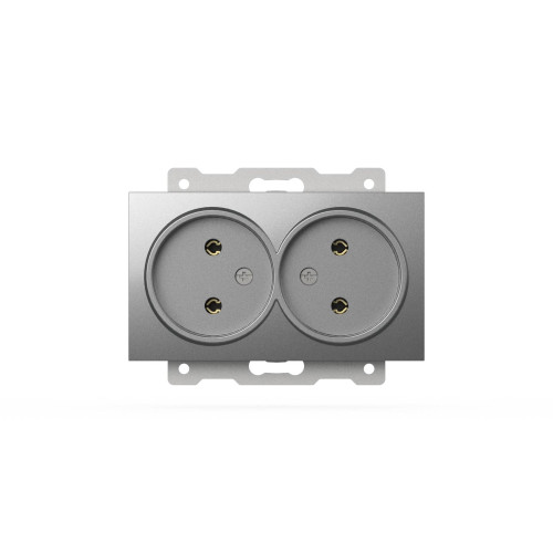Розетка двухместная без заземления ELBI Zena Vega 609-011000-908