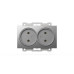 Розетка двухместная без заземления ELBI Zena Vega 609-011000-908