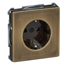 Розетка Schneider Electric Merten Antique/Artec с/з и шторками MTN2301-4143