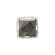 Розетка с крышкой и заземлением ELBI Zena Vega 609-010300-218