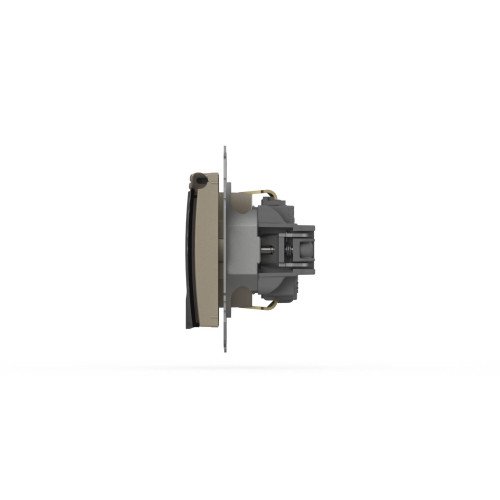 Розетка с крышкой и заземлением ELBI Zena Vega 609-012500-218