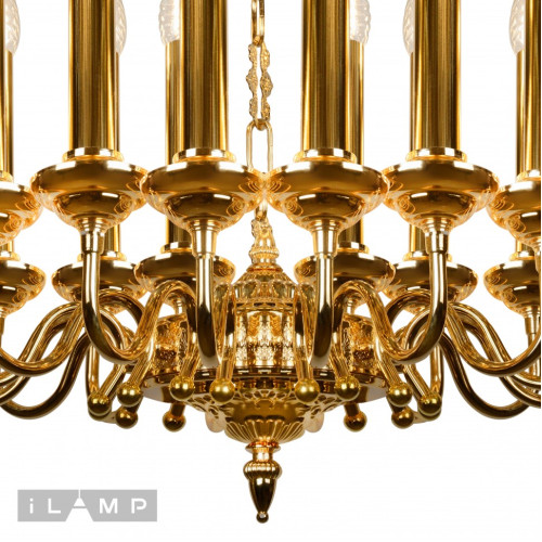 Подвесная люстра iLamp Louvre MD8551-15 GD