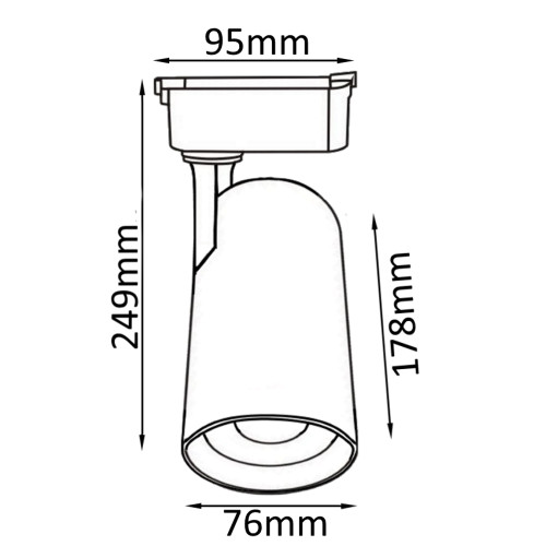 Трековый светильник Crystal Lux CLT 0.31 006 CLT 0.31 006 30W BL