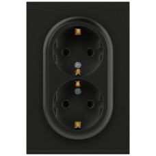 Розетка Эра Arktik 16-2104-05 двойная с заземлением 2X2P+E Schuko 16А-250В антрацит Б0070448