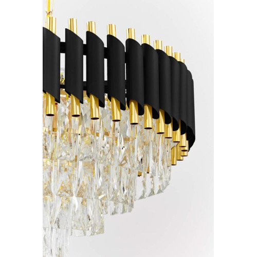 Подвесная люстра Lumina Deco Funneli LDP 6003-550 BK+F.GD