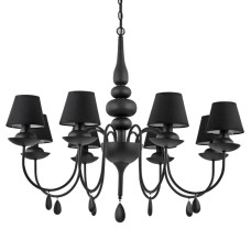 Подвесная люстра Ideal Lux Blanche SP8 Nero 111896