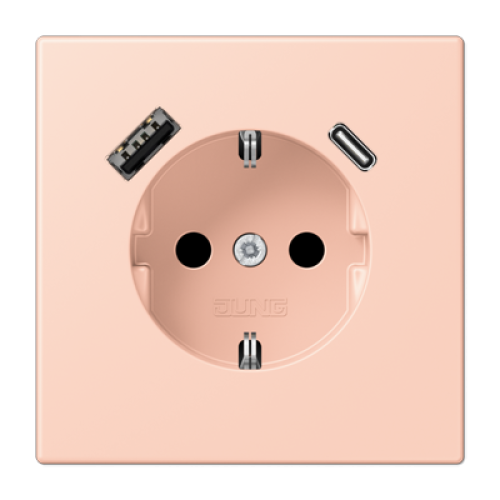 Розетка 2K+З USB Typ AC Jung LC1520-15CA234