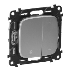 Светорегулятор Legrand Valena Allure клавишный без нейтрали алюминий 752962