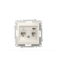 Розетка компьютерная + TF. (Cat 6) ELBI Zena Vega 609-010200-249
