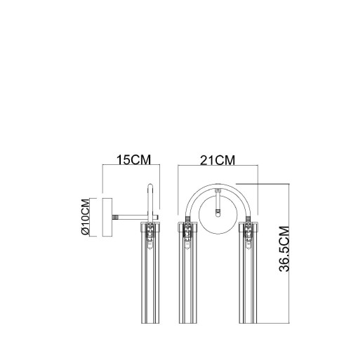 Бра Arte Lamp Borgia A4088AP-2AB