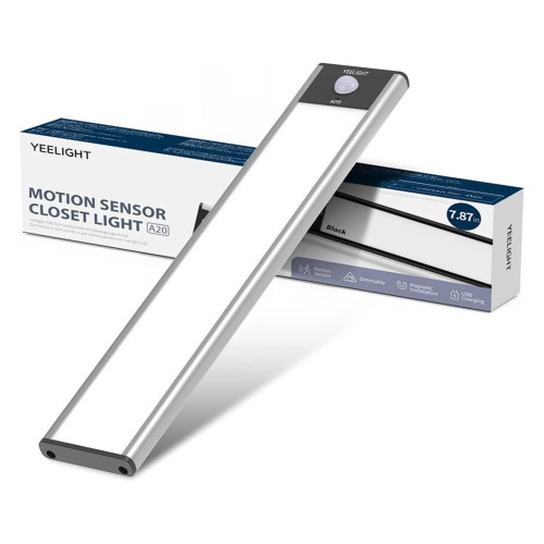 Беспроводная панель освещения, Yeelight Motion Sensor Closet Light A20（Silver) 2700k, YLCG002