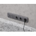 Комплект механизма компьютерной розетки Ambrella Volt RJ-45 (8P8C) CAT6A экранированной с автоматической защитной шторкой OMEGA MO662005 Антрацит серый QUANT (OP6620, VM185)