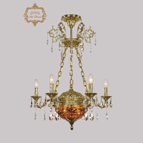 Подвесная люстра Art Classic 31.51.6.CK125SP.250SP.G.Sp.Amber.1D Подвесная люстра Art Classic 31.51.6.CK125SP.250SP.G.Sp.Amber.1D
