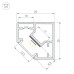 Профиль Arlight SL-KUB-DISPLAY-2525-2000 ANOD (Алюминий) 055911