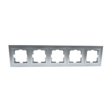 Рамка на 5 постов Mono Electric Despina серебро 102-210000-164