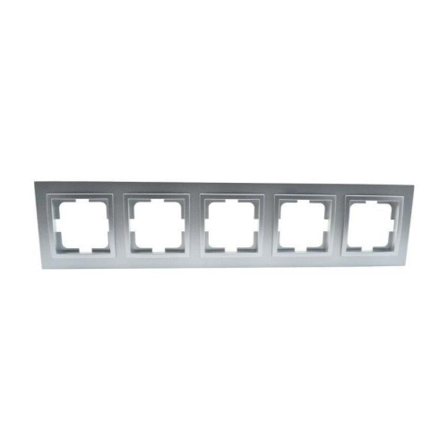 Рамка на 5 постов Mono Electric Despina серебро 102-210000-164