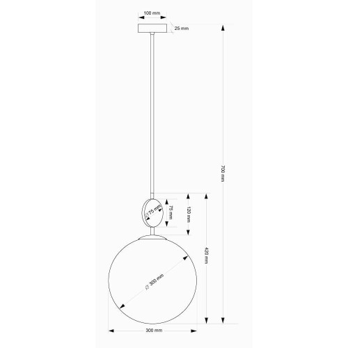 Подвесной светильник Kutek Dimaro DIM-ZW-1(BN)300
