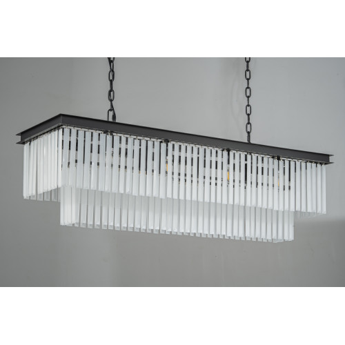 Подвесная люстра Delight Collection 1920s Odeon KR0387P-10C/P black/frost
