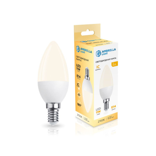 Светодиодная лампа Ambrella Light Bulbing E14 11W 2700K свеча 371113