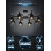 Люстра на штанге Seven Fires Olban SF3389/8C-BK-WD