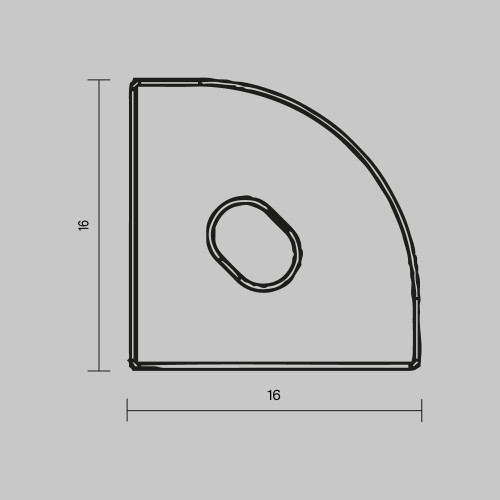 Комплект заглушек для профиля 1616 2шт Maytoni Led Strip ALM-1616R-B-EC 642029