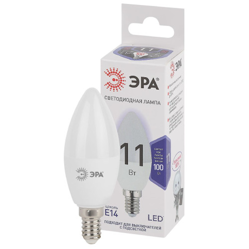 Лампа светодиодная Эра E14 11W 6000K LED B35-11W-860-E14 Б0032984